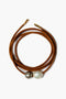 Vanya Leather Wrap Bracelet Brown