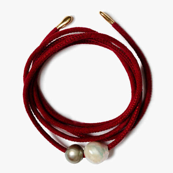 Vanya Leather Wrap Bracelet Red – Chan Luu