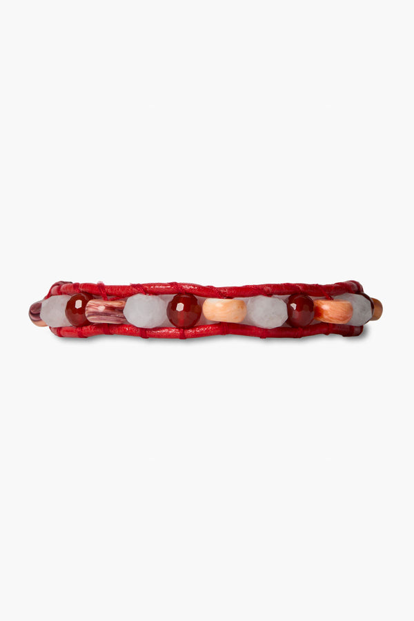 Wake Single Wrap Bracelet Red