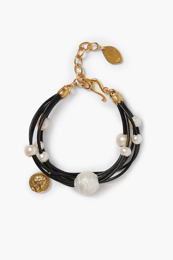 Strata Pearl Bracelet Gold