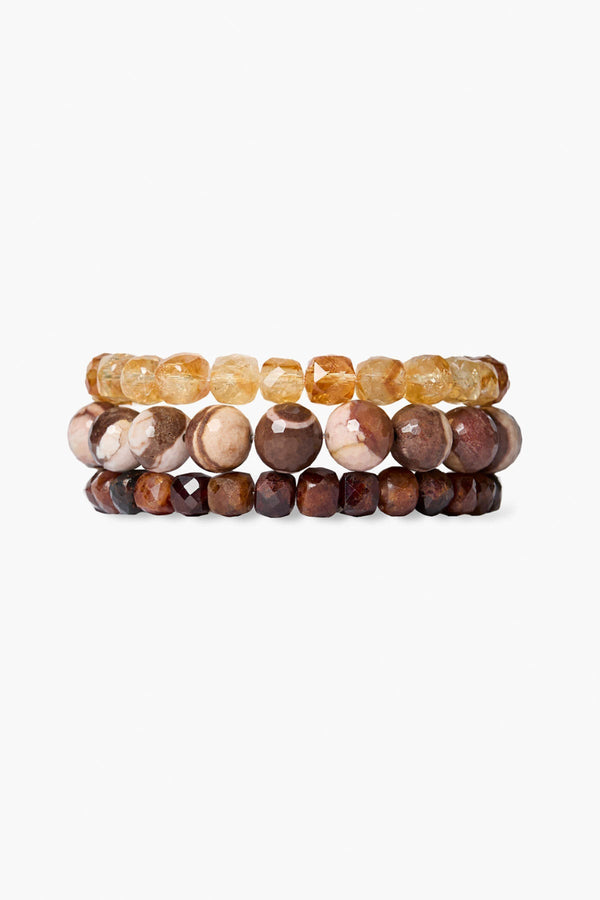 Sierra Bracelet Set Natural Multi