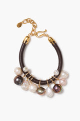 Lea Leather Bracelet Pearl