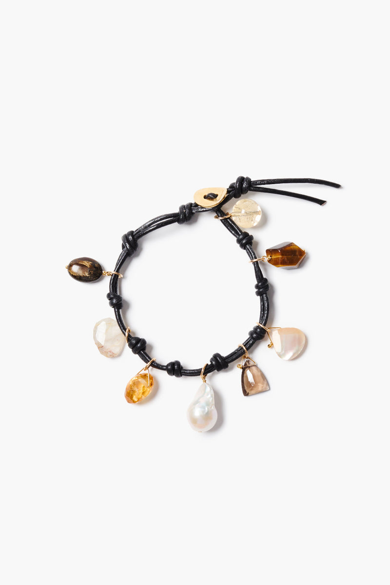 Gemma Charm Bracelet Black