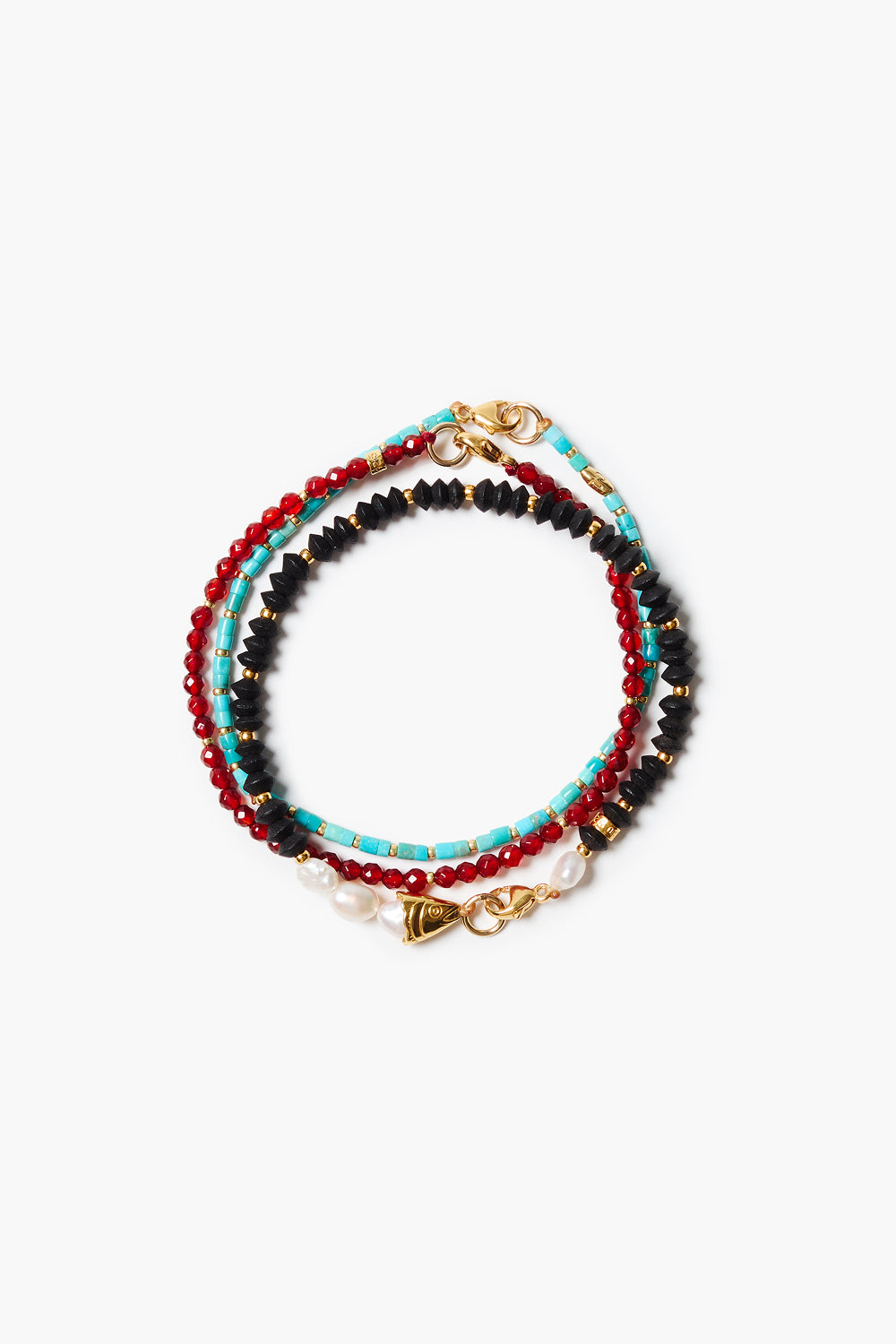 Trio Friendship Bracelet Set Malachite – Chan Luu