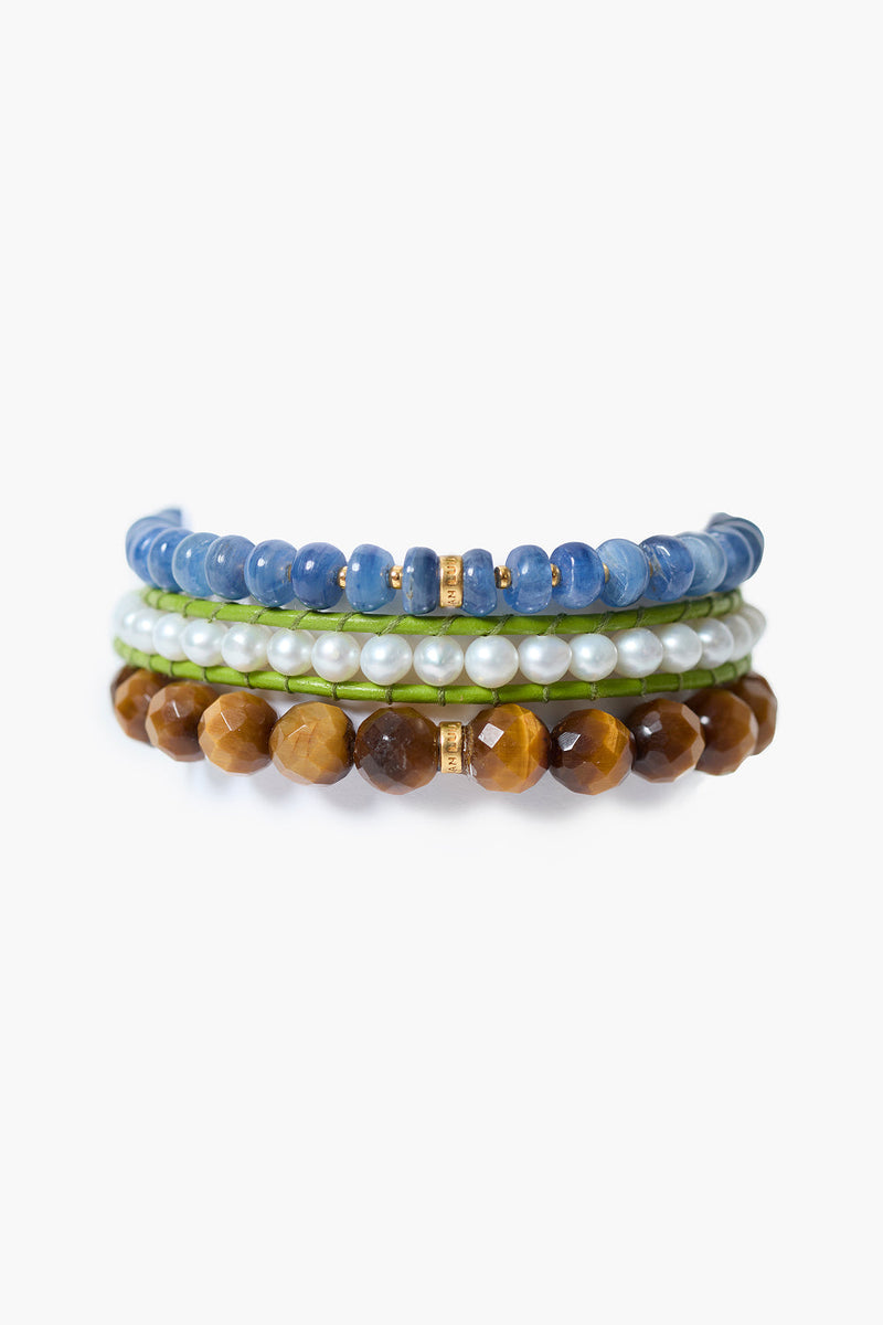 Trinity Bracelet Set Tiger's Eye