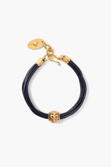 James Leather Bracelet Black