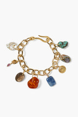 Portia Charm Bracelet Gold Mix