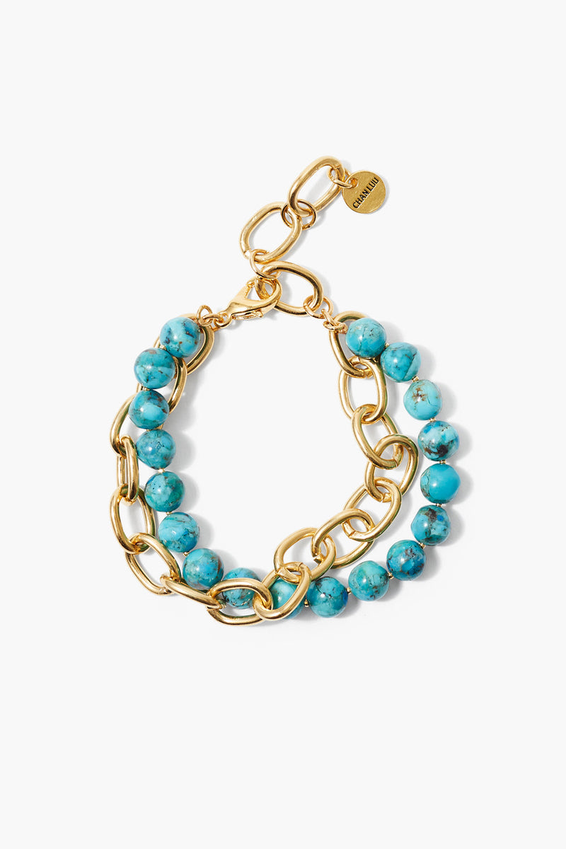 Esme Chain Bracelet Turquoise