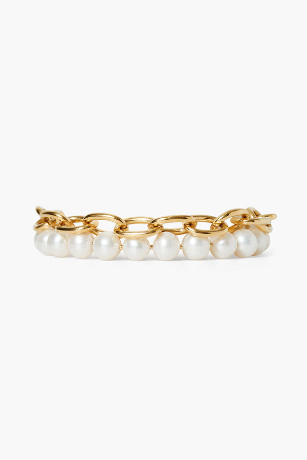 Esme Chain Bracelet White Pearl