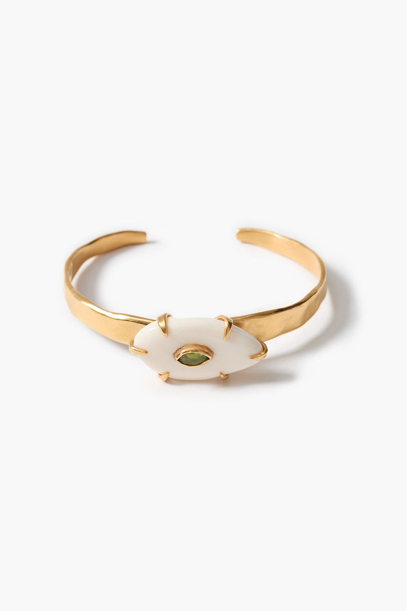 Pebble Cuff Bracelet Peridot