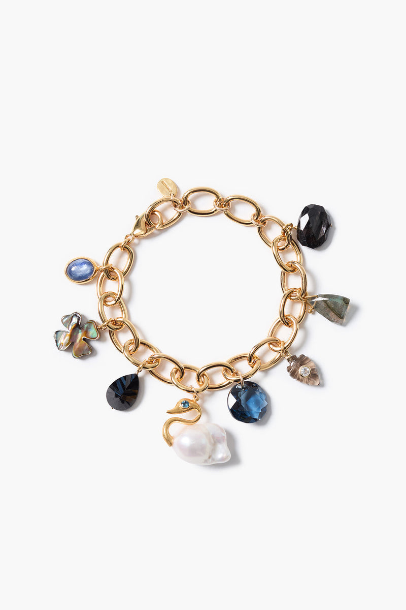 Swan Charm Bracelet Multi
