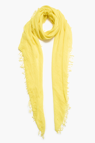Cashmere and Silk Scarf Blazing Yellow