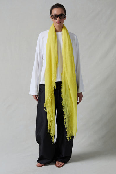 Cashmere and Silk Scarf Blazing Yellow