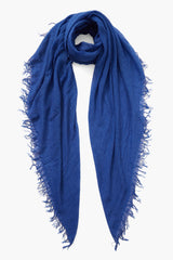 Sapphire Blue Cashmere and Silk Scarf
