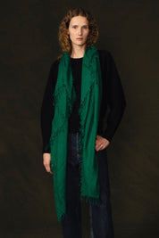 Cashmere and Silk Scarf Emerald