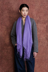 Cashmere and Silk Scarf Purple
