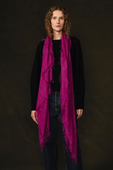 Cashmere and Silk Scarf Purple Orchid
