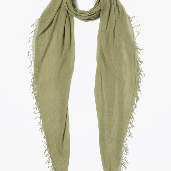 CHAN LUU KOMBU GREEN LINEA CASHMERE/SILK SCARF