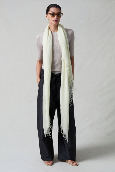 Cashmere and Silk Scarf Translucent Green