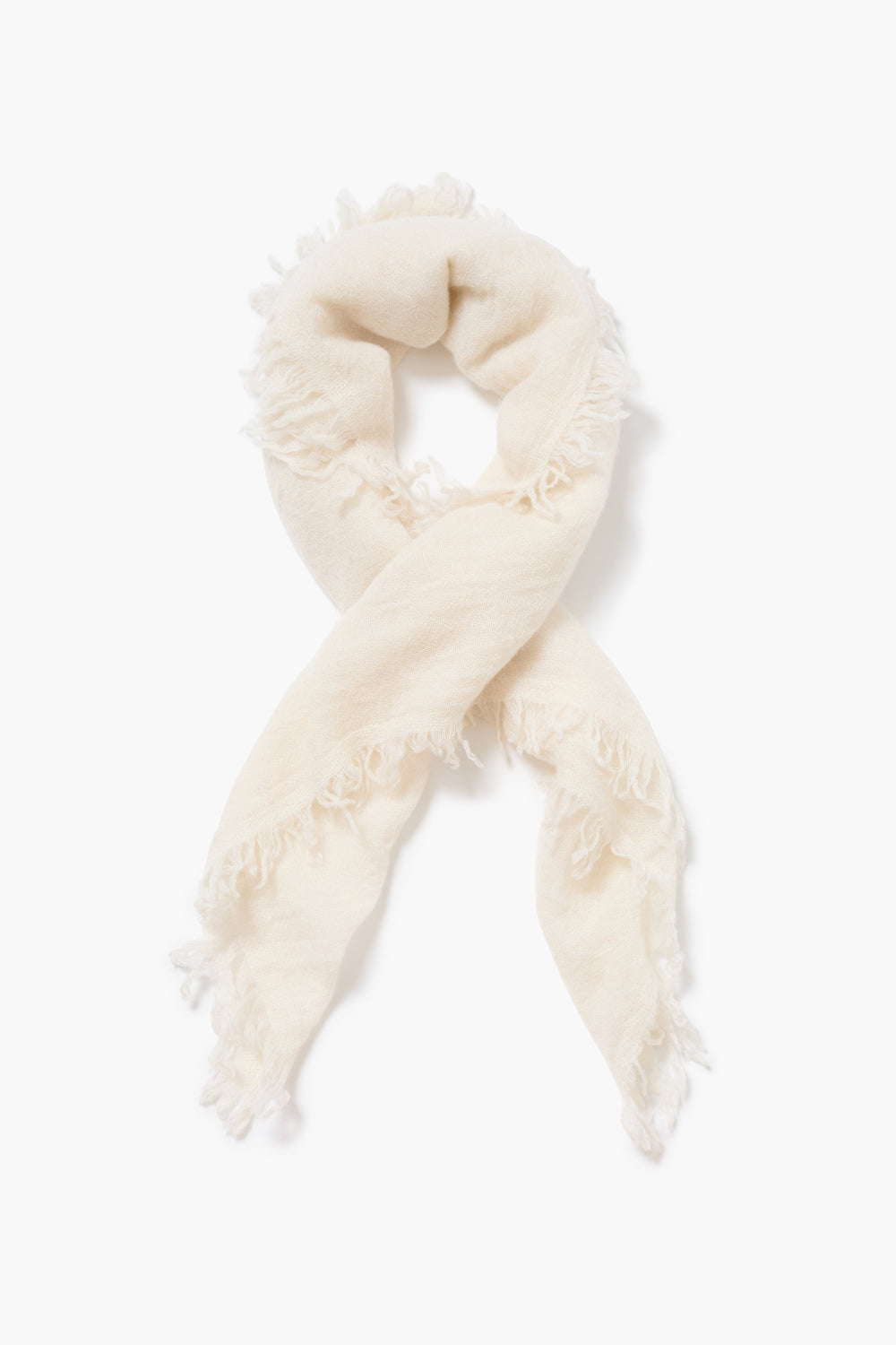 Micro Cashmere Scarf Eggshell