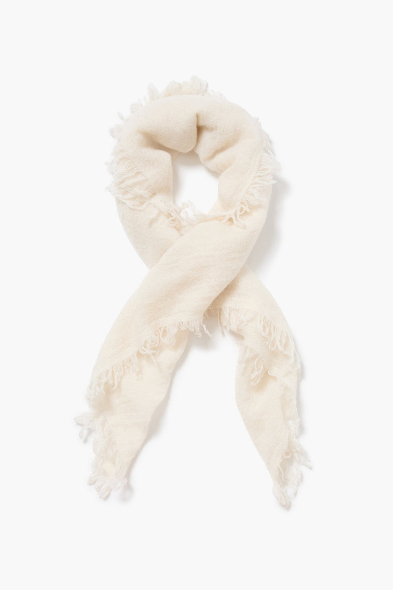 Micro Cashmere Scarf Eggshell