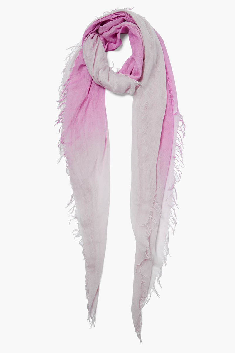 Cashmere and Silk Scarf Violet Dip Dyed