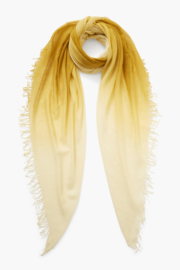 Green Sulphur Dip-Dyed Cashmere and Silk Scarf