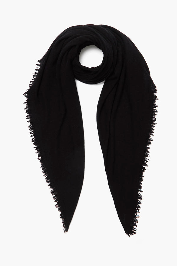 100% Cashmere Scarf Black