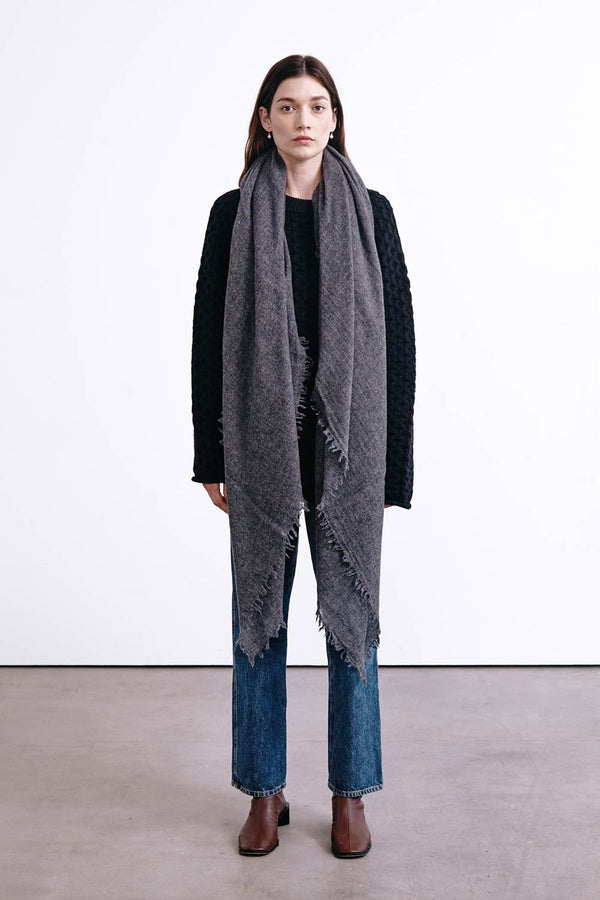 100% Cashmere Scarf Charcoal