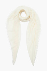 100% Cashmere Scarf White