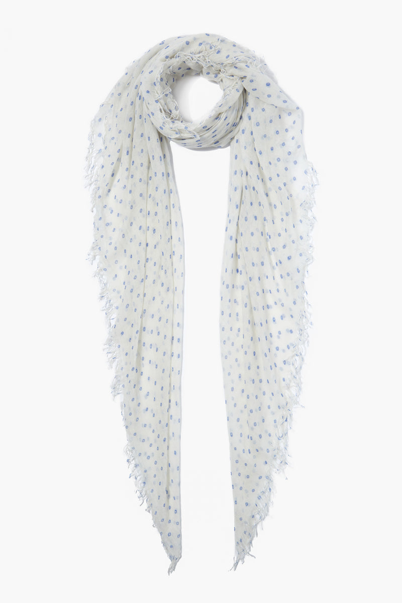 Wedgewood Dot Cashmere and Silk Scarf