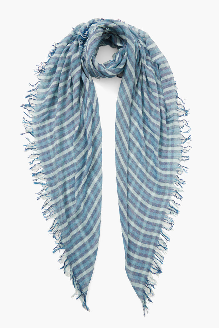 chan luu Cashmere and Silk Scarf Estate Blue Linea Scarves