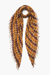 Cashmere and Silk Scarf Yellow Tie Dye