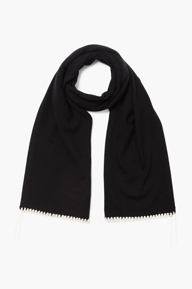 Blanket Stitch Scarf Black