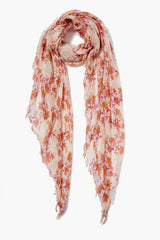 Cashmere and Silk Scarf Poppy Floral