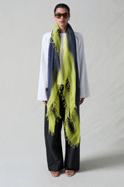Cashmere and Silk Scarf Midnight Navy Burnout