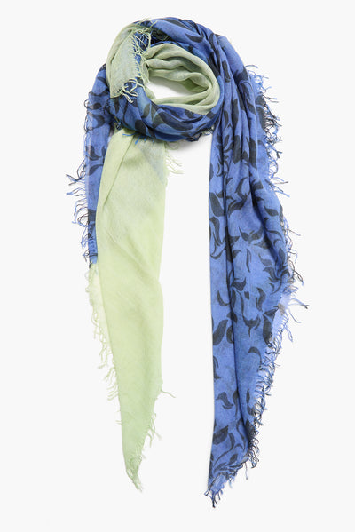 Cashmere and Silk Scarf Lapis Mix