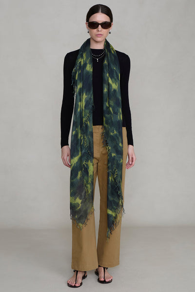 Cashmere and Silk Scarf Camo