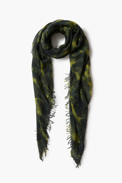 Cashmere and Silk Scarf Camo