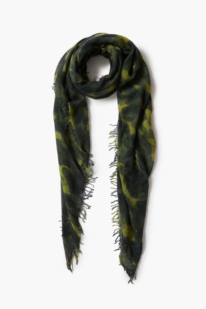 Cashmere and Silk Scarf Camo