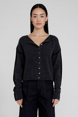 Laure Cashmere Cardigan Caviale