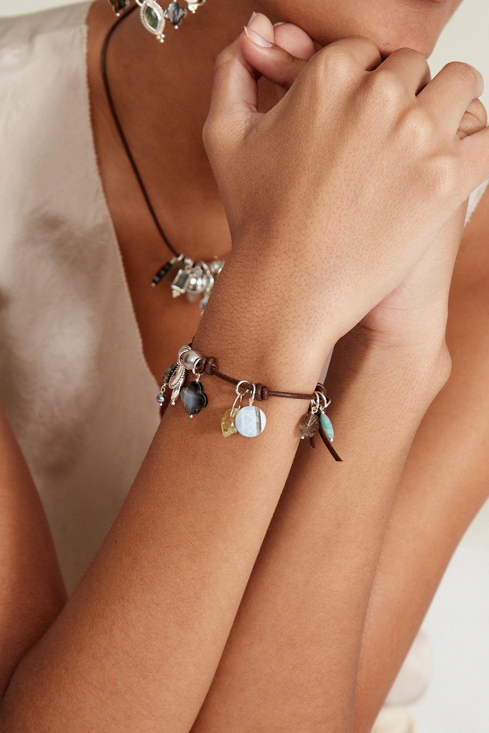 Mariposa Charm Bracelet Silver Mix – Chan Luu