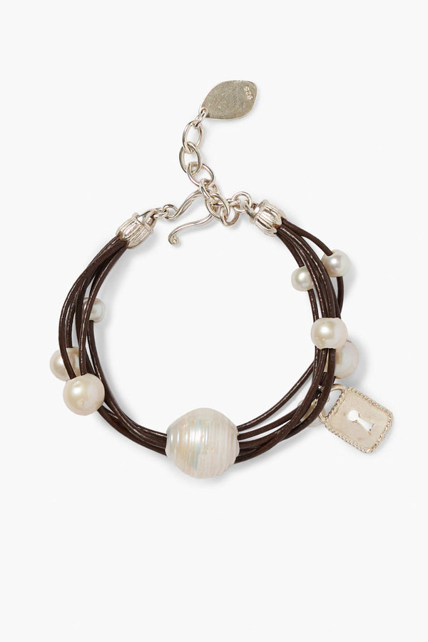 Strata Pearl Bracelet Silver