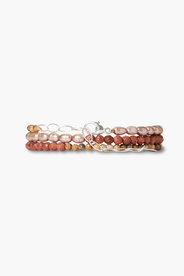 Demi Naked Wrap Bracelet Taupe Multi