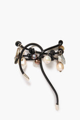 Lea Leather Three Wrap Bracelet Black