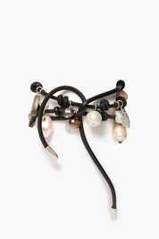 Lea Leather Three Wrap Bracelet Black