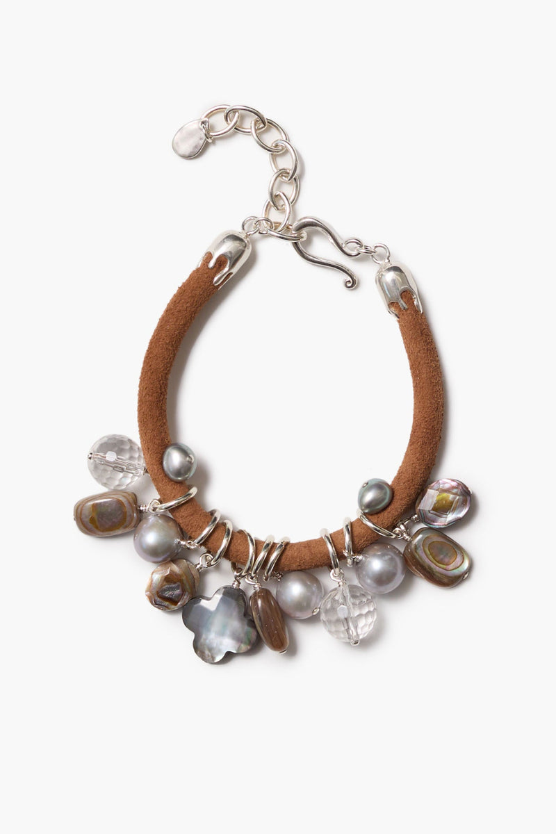 Lea Leather Bracelet Abalone