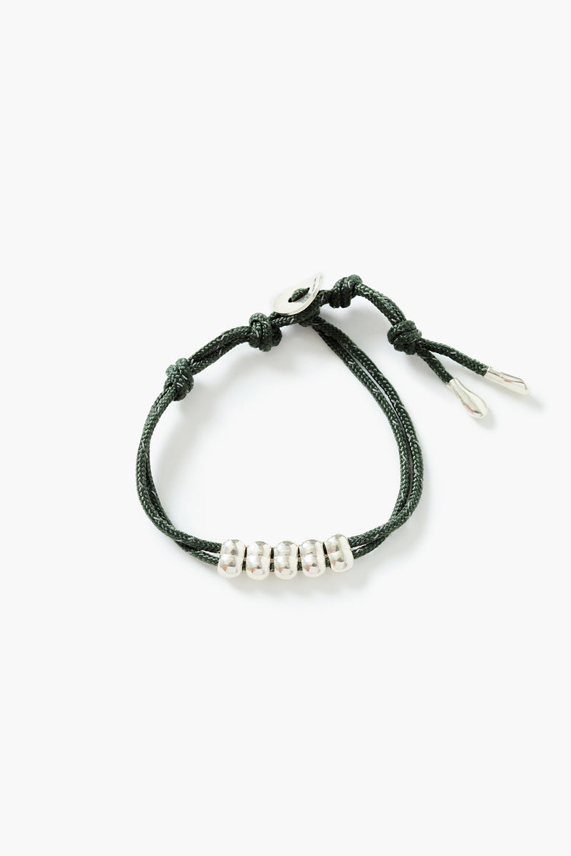Abacus Single Wrap Bracelet Green