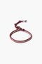 Sterling Silver Single Wrap Bracelet Maroon