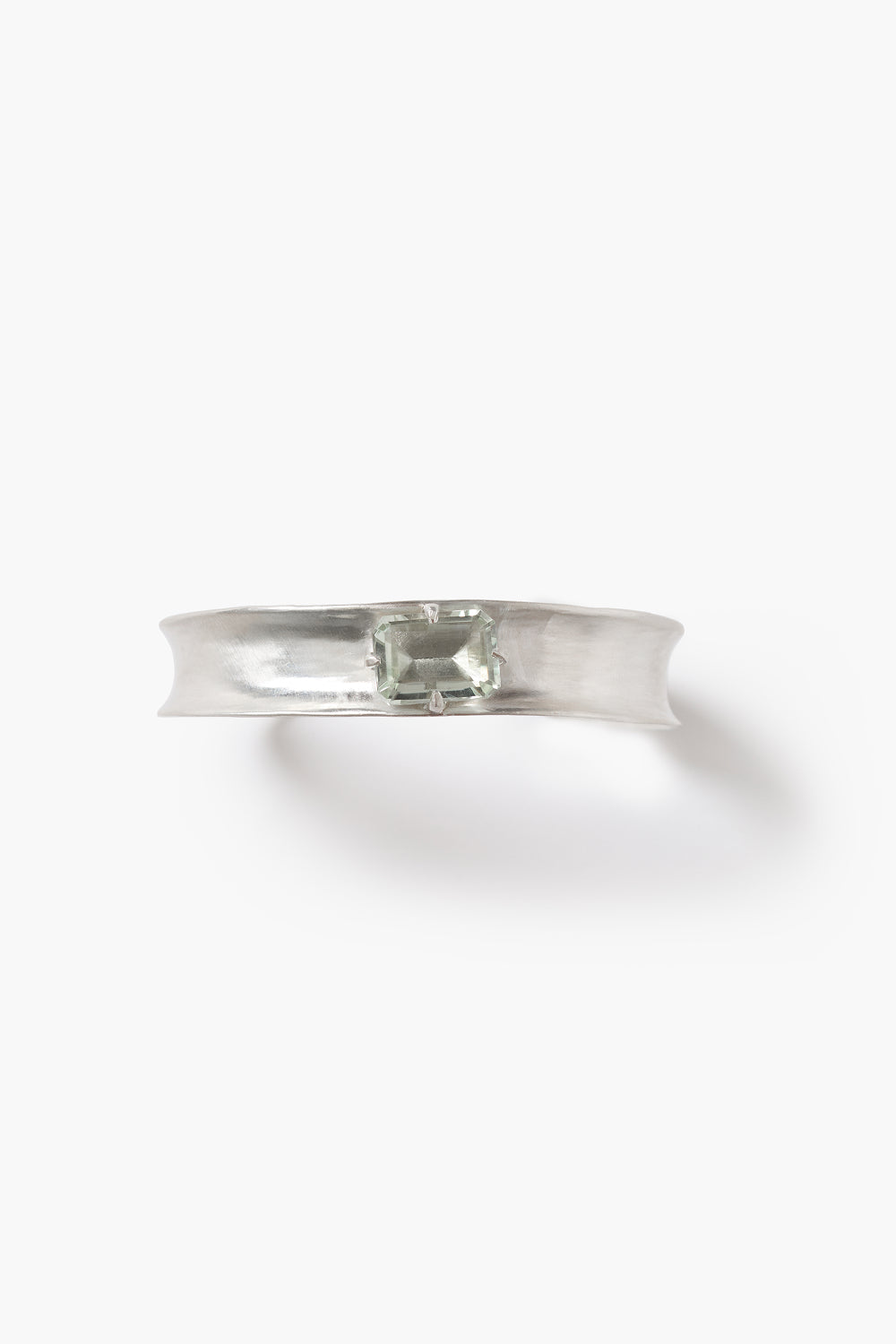 Curve Cuff Bracelet Green Amethyst